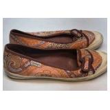 Skechers Mary Jane Flats Paisley Print Comfort Shoes Womens Size 8.5