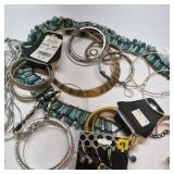 Mixed Costume Jewelry Lot Bracelets Necklaces Earrings Charms Assorted