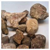 Mixed Natural Stone Rock Collection Assorted Rough River Rocks Display Craft Lot