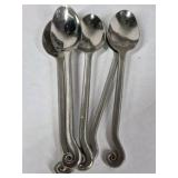 Stainless Steel Flatware Set Scroll Handle Forks Spoons Knives with Utensil Organizer Tray