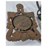 Vintage Electric Cast Iron Burner Hot Plate Ornate Leaf Design Single Burner