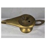 Vintage Brass Aladdin Style Oil Lamp Genie Lamp Incense Burner Decor