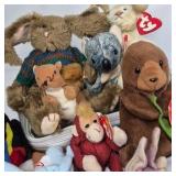 Ty Beanie Babies Plush Lot Mixed Animals Bears Dogs Elephant with Tags