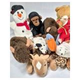 Ty Beanie Babies Plush Lot Mixed Animals with Ty Carry Case Official Club