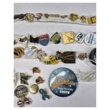 Vintage Enamel Pin Lot Souvenir Travel Advertising Pins Button Badge Collection