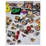 Vintage Enamel Pin Lot Souvenir Advertising Smiley Disney Lady and the Tramp Pins