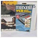 Lot of VHS Movies & VCR Head Cleaner Tapes Mixed Titles