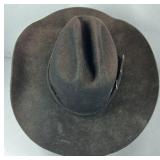 Bullhide Western Cowboy Hat Wool Felt Brown Size 7 3/8 Wide Brim