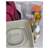 Pet Grooming Supplies Lot Shampoos Cleaners Feeding Tray Bottles Mixed Set