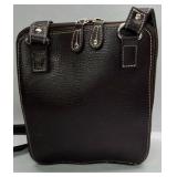 Brown Crossbody Bag Buckle Front Pocket Shoulder Purse Multi Compartment