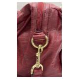 Rampage Red Satchel Handbag Gold Hardware Shoulder Purse Multi Zip