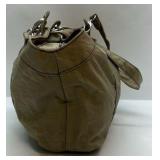 Khaki Canvas Shoulder Bag Large Tote Style Handbag Dual Strap