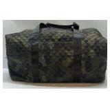 Sonoma Goods For Life Camo Quilted Duffel Bag Green Black Weekender Shoulder Strap