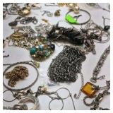 Mixed Costume Jewelry Lot Necklaces Bracelets Earrings Rings Charms Assorted