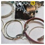 Mixed Costume Jewelry Lot Bracelets Necklaces Earrings Charms Assorted