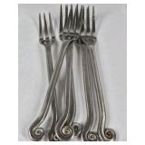 Stainless Steel Flatware Set Scroll Handle Forks Spoons Knives with Utensil Organizer Tray