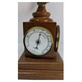 Replogle World Classic Globe Barometer Desk Clock Wood Base Vintage Style