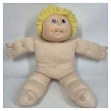 Cabbage Patch Kids Doll Blonde Yarn Hair Blue Eyes Soft Body Vintage Style