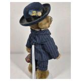 Boyds Bears Baxter Brass Button Bear Plush Pinstripe Suit 1900s Tag Glasses