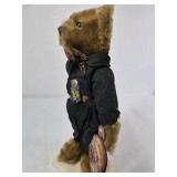 Boyds Bears Dex Brass Button Bear Plush Black Suit 2000s Tag