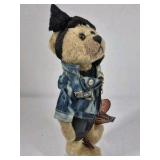 Boyds Bears Roxy Brass Button Bear Plush Denim Outfit 1990s Tag