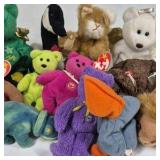 Ty Beanie Babies Plush Lot Mixed Animals Bears Elephant Giraffe with Tags