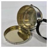 Harley Davidson Metal Lunch Box Style Container with Shoulder Strap Vintage Motorcycle Logo