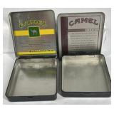Camel Cigarette Tin Cases Lot Metal Tobacco Storage Advertising Collectible