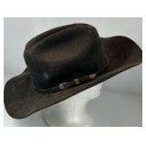 Bullhide Western Cowboy Hat Wool Felt Brown Size 7 3/8 Wide Brim