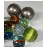 Mixed Marbles Lot Glass Swirl Shooter Steel Ball Assorted Colors