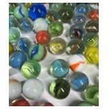 Lot of Glass Marbles Mixed Colors Swirl Cat Eye Shooter Size Assortment