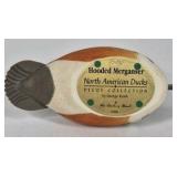 Hooded Merganser Duck Decoy George Kruth Danbury Mint North American Ducks