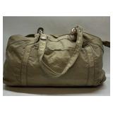 Khaki Canvas Shoulder Bag Large Tote Style Handbag Dual Strap