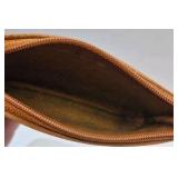 Cinque Leather Coin Purse Zip Pouch Lot Brown White Small Accessories