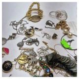 Mixed Costume Jewelry Lot Necklaces Bracelets Earrings Rings Charms Assorted