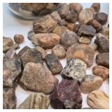 Mixed Natural Stone Rock Collection Jar Polished Rough Specimens Assorted