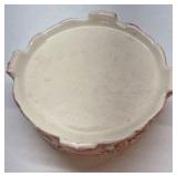 Vintage Relief Cherub Trinket Box Pink White Ceramic Decorative Lidded Dish