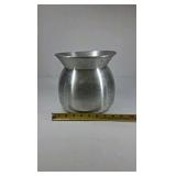 Vintage Aluminum Spittoon Cuspidor Pot Bellied Metal Tobacco Chew Container