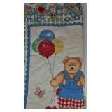 Country Floral Teddy Bear Valance Curtain Ruffle Trim Cottage Kitchen Decor