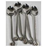 Stainless Steel Flatware Set Scroll Handle Forks Spoons Knives with Utensil Organizer Tray