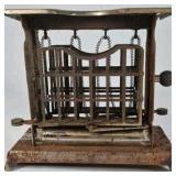 Vintage Electric Toaster Metal Wire Cage Bread Toaster