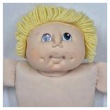 Cabbage Patch Kids Doll Blonde Yarn Hair Blue Eyes Soft Body Vintage Style