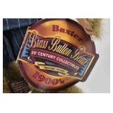 Boyds Bears Baxter Brass Button Bear Plush Pinstripe Suit 1900s Tag Glasses