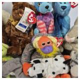 Ty Beanie Babies Plush Lot Mixed Animals Bears Dogs Elephant with Tags