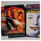 Lot of VHS Movies & VCR Head Cleaner Tapes Mixed Titles