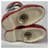 Ceramic Cowboy Boot Salt Pepper Shakers Red Black Western Kitchen Set