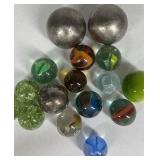 Mixed Marbles Lot Glass Swirl Shooter Steel Ball Assorted Colors