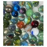 Lot of Glass Marbles Mixed Colors Swirl Cat Eye Shooter Size Assortment