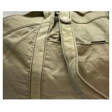 Khaki Canvas Shoulder Bag Large Tote Style Handbag Dual Strap