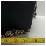 Mossimo Supply Co Floral Duffel Bag Black Tan Canvas Weekender Shoulder Strap